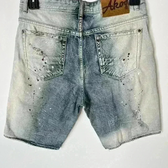 AKOO No Rivals Distressed 100% Cotton Shorts. - Picture 2 of 7